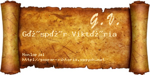 Gáspár Viktória névjegykártya